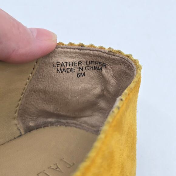 Talbots Francesca Keeper Driving Loafers Flats Leather Upper 6M Rustic Gold - Picture 6 of 6